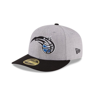 Grey Orlando Magic Hat - New Era NBA Heather Low Profile 59FIFTY Fitted Caps USA6298374